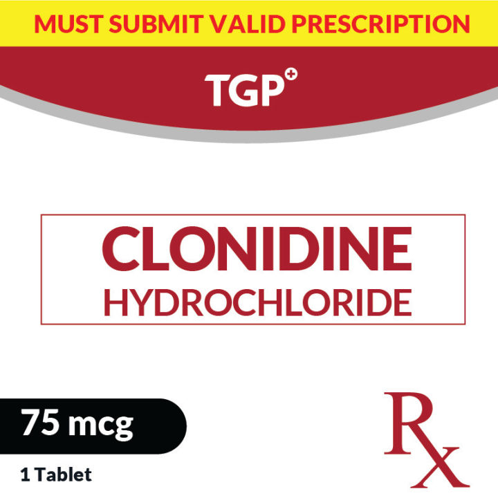 Rx tgp clonidine hcl tab 75mcg lazada ph