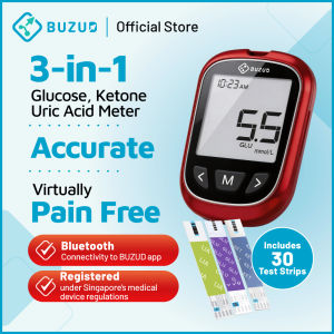 BUZUD Ketone Uric Acid Blood Glucose 3-in-1 Meter