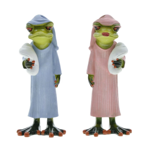 Cartoon Couple Statues Pose Decorative For Living Room