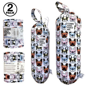 FLOCK THREE 2pcs Plastic Bag Holder Organizer Large Grocery Bag Holder Storage Dispenser Bundle Set