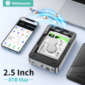 Yottamaster Networkable Private Cloud NAS Enclosure for 2.5 Inch SATA HDD SSD Network Attached Storage Personal Private Cloud Auto Backup SDVN Encryption Support Samba DLNA Function for Plex (Without Hard Drive). 