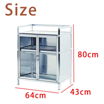2/3 layer multifunctional kitchen aluminum alloy cabinet multifunctional economical simple storage rack