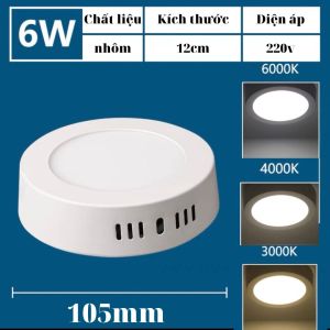 Đèn led ốp gắn nổi trần tròn vuông trang trí phòng khách ban công phòng ngủ 6w 12w 18w 24w