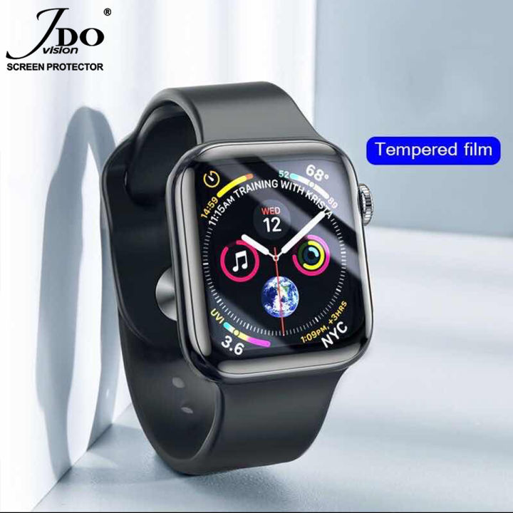 ฟิล์มกระจกครอบFull Apple Watch series6 44mm.40mm.42mm.38mm ฟิล์มเต็ม ...