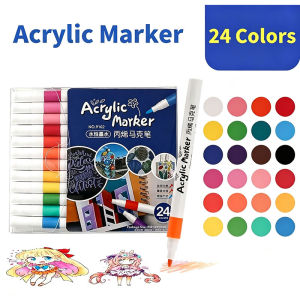 HMHL-24/36/48 Colors Acrylic Marker Pen Coloring Pen Highlighter Set Of Painting And Drawing Acrylic Marker Office Supplies
