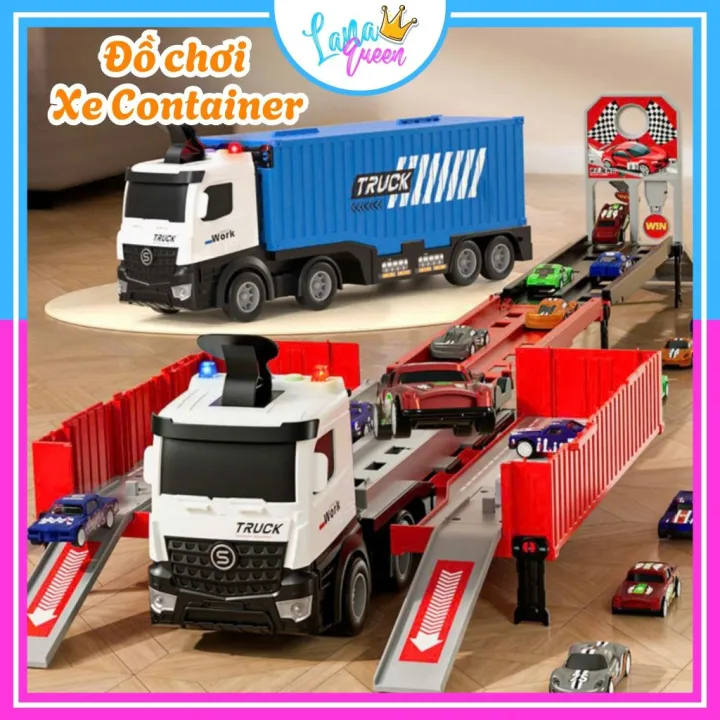 Xe Container Đồ Chơi Chứa Mô Hình Bãi Đỗ Xe Ô Tô, Oto Đồ Chơi Kết Hợp ...