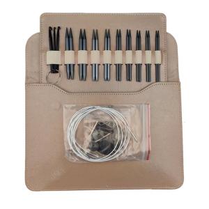 3.0mm-6mm Crochet Hook Set with Case and Accessories Interchangeable Circular Knitting Needle Set for Quilting