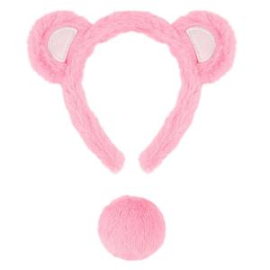 Animal Little Bear Costume SetBear Ears Headband with Bear Tail Halloween Fancy Dress Party Supplies for Boys Girls