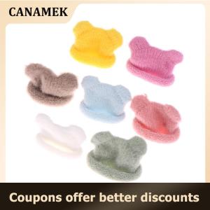 【 CANAMEK 】 1 12 Doll Mini Colorful Knitted Hat Simulation Handmade Hats Toys Doll Dress Up Accessories For Kid Pretend Play Toy