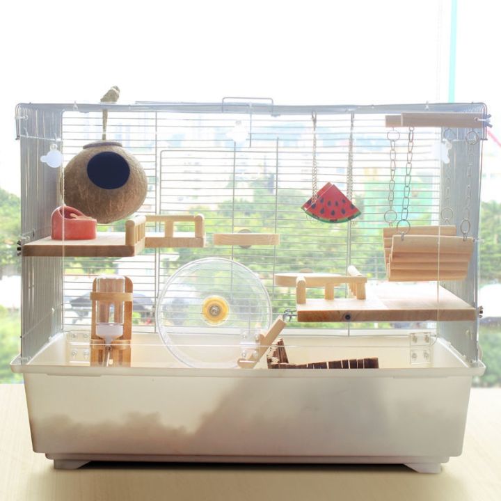 View of Hamster cage 60 47 acrylic based Syrian hamster large villa supplies ...