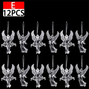 【Dizoey】2-12Pcs Acrylic Snowflake Pendants Simulation Transparent Ice Drop Icicle Christmas Tree Hanging Ornaments Home Gift Decorations