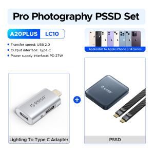 ORICO 2000Mb/s Extreme Portable SSD USB3.2 20Gbps PSSD Supports 4K ProRes Video Recording for iPhone17/16 Pro Series External Solid State Drive