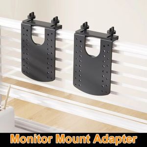 HQIANGDA Iron Mount Adapter Bracket Kit Height Increasing Non-Mounting Hanging Bracket Universal Up To 22 Lbs Computer Display Rack For 75-100 Monitor Arm