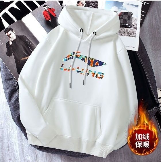 Li Ning Basketball Hoodie Pure Cotton New Sports Coat Warm Student Leisure  Autumn/Winter Long sleeved Hoodie Sports Warm Men's and Women's Same Top 