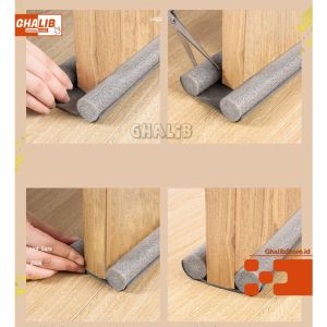 Busa Penutup Celah Lubang Bawah Alas Pintu Penghalang Debu Kecoa Busa Celah Pintu Bawah Anti Serangga Kecoa