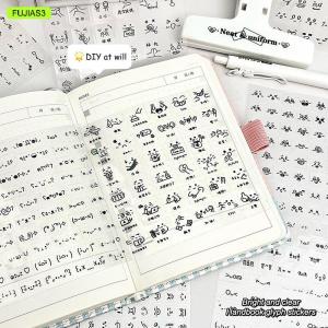 【E-WOITD】 Steve ngẫu nhiên 2 miếng dán biểu tượng cảm xúc trong suốt cho thú cưng dễ thương miếng dán trang trí Tạp Chí