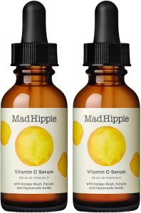 Mad Hippie Vitamin C Serum 2-Pack – Brightening Serum with Hyaluronic Acid Ferulic Acid Vitamin E 1.02 Oz Ea