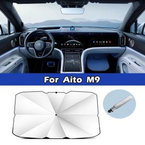 Kaly For Huawei Aito M5 M7 M8 M9 Car Sunshade Umbrella Front Windshield Silver Glue UV Resistant Folding Car Sunscreen Accessories 2B5Z7