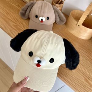 SIQIN Puppy Ears Girls Sun Hat Adjustable Cute Duck Tongue Cap Funny Cotton Womens Baseball Cap Summer