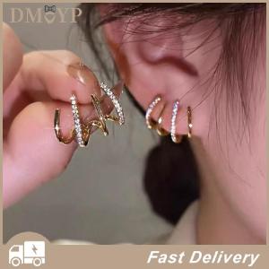 [DMYP] Korean Earing Claw Ear Hook Clip Earrings for Women Four-Prong Setting Color Ear Earrings Fashion Jewelry New Year Gift