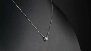KNOBSPIN D VVS1 Moissanite Necklaces for Women Solitaire Pendant Diamond GRA Certified s925 Silver Plated 18k Dainty Necklace