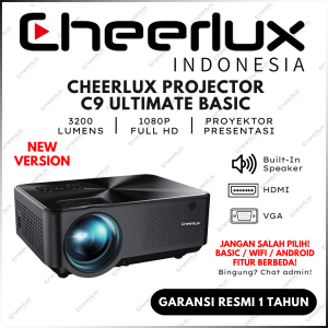 CHEERLUX INDONESIA | Proyektor Cheerlux C9 Android Ultimate Wifi Bluetooth 3200 1080P Full HD