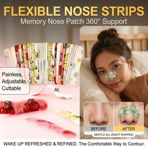 Invisible Nose Shaping Tape Adjustable Slimming Nose Fiber Strip  Memory Nose Strips 随心塑翘鼻/鼻翼缩小塑鼻贴