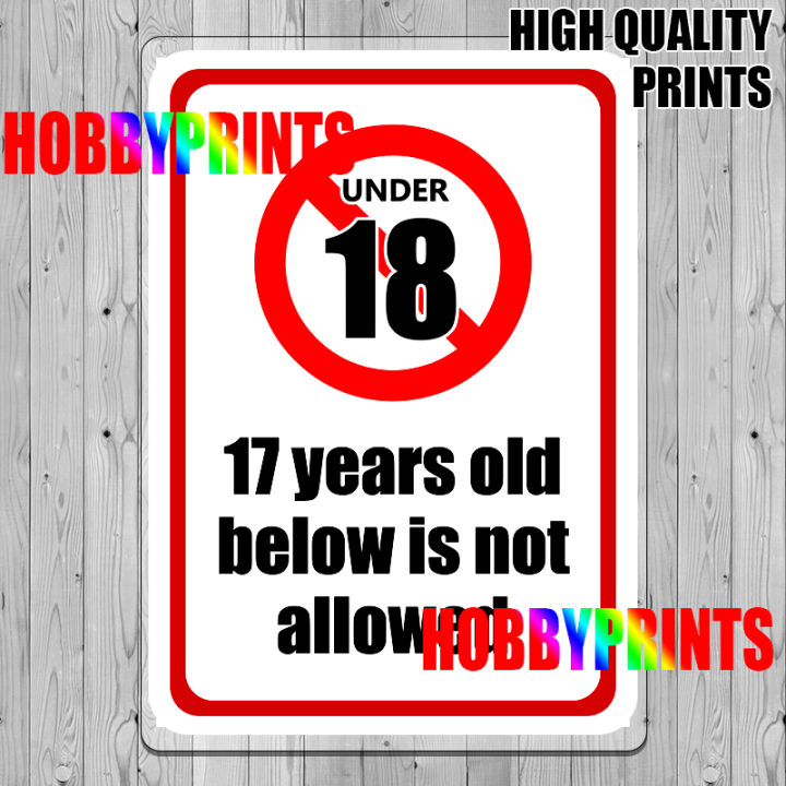 No Minors Allowed Sign Laminated Signage | Lazada PH