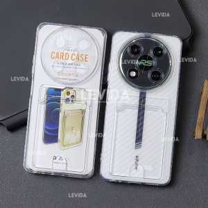 Itel RS4 Clear Wallet Card Case Bening / Card Holder Kartu