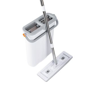 Deli Vusign Map Floor Cleaning Wet and Dry Flat Mop 40cm Large Pad Slim Flat Mop Set