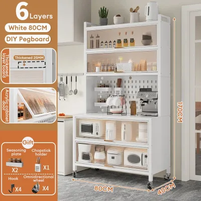 NINI Kitchen Rack With Hole Board | Multi-function electrical appliances storage cabinet | Kitchen organizer rack shelf | Rak Kabinet Dapur
