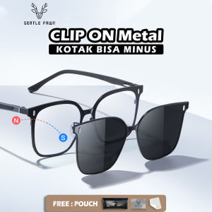 Gentle Fawn Kacamata Clip On Multifungsi Free 2 Lens Polarized Dan Night Vision Bentuk Oval Fashion Pria Wanita 7023