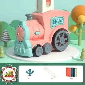 ของเล่นเด็ก Domino Train ชุดของเล่น60วางรถไฟบล็อกเกมของเล่นวาง Domino รถไฟ ของขวัญเด็ก