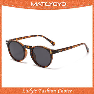 MATEYOYO Retro Sunglasses Men Womens Round Frame Sunglasses Polarized Sunglasses Fashion Driving Sunglasses UV400 Clear Vision Sunglasses Cycling Riding Running Shopping Glasses