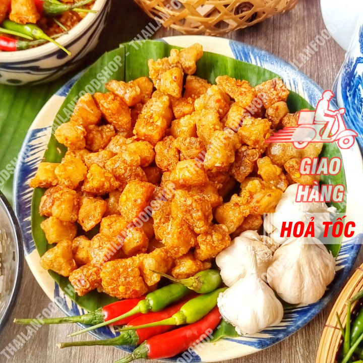 Da Heo Chiên Giòn - Tóp Mỡ Chiên Giòn Sốt Mắm Hành - Mắm Tỏi - Bánh Tóp ...