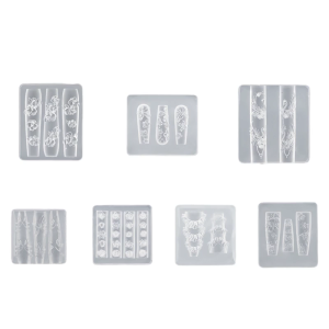 Flexible Silicone Mould for Nail Art Featuring Butterfly and Flower Designs Accessory for Practical Embossed Patterns