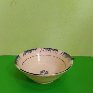 Set 5 tô bè loe loại trung bằng gốm sành phết xanh 21 cm loại thường