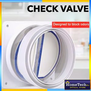 Range Hoods Check Valve 150/160/180MM Pipe Double-ended Anti Odor Control Air Outlet Fresh High Kitchen Ventilation Part