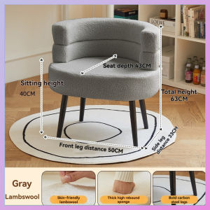 Sofa chair cashmere bedroom chair dressing chair makeup chair back small sofa leisure chair