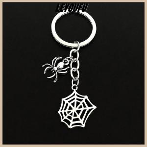 LEYOUFU Personalized Spider Keychain Araneid Animal Key Ring Metal Key Chain Women Men Handbag Accessorie Key Holder Car Keychain