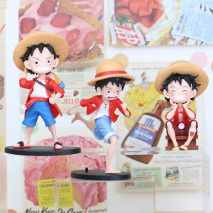 YOUSHI TOP 3Pcs PVC. Hình nhân vật Anime One Piece Ba biểu hiện Thủ công Mô hình đồ chơi Monkey D Luffy Đồ chơi cổ điển Đồ trang trí Mô Hình Nhân Vật Hành Động One Piece Quà sinh nhật cho trẻ em