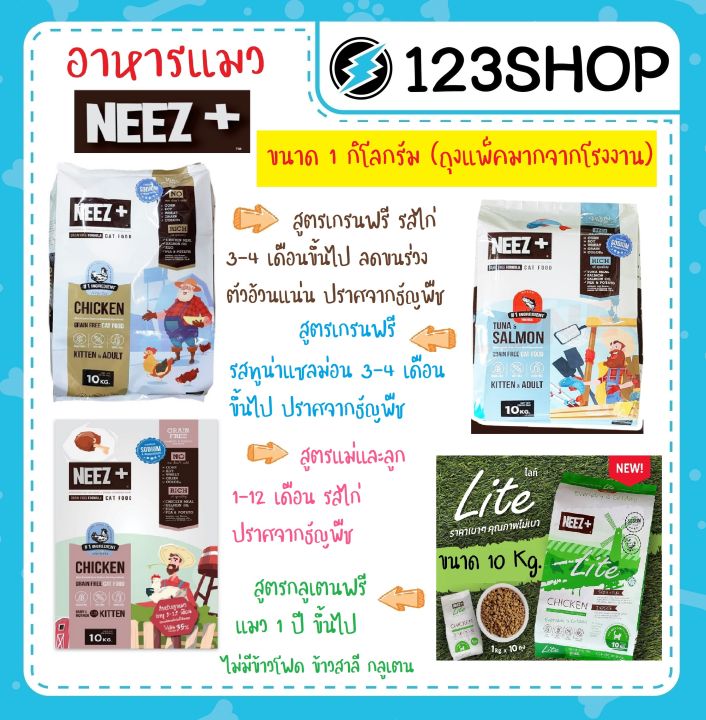 อาหารแมว Neez+ เกรนฟรี ไม่เค็ม บำรุงขน