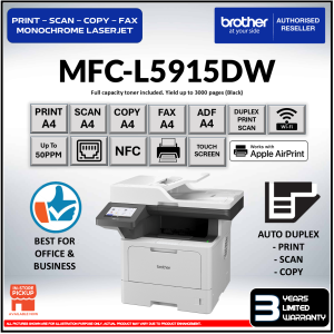 Brother Monochrome Laserjet A4 4in1 High Performance Wireless Printer MFC-L5915DW