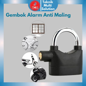 Gembok Alarm Anti Maling Anti Pencuri Ring Panjang Pengaman Motor Original Asli