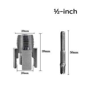 FinDee ที่เปิดเกลียวภายในท่อน้ำ PVC ใหม่ ด้ายภายใน/ด้ายภายนอก ท่อประปา PPR ชุดเครื่องมือต๊าปท่อ 4 หุน/6 หุน Pipe Threader