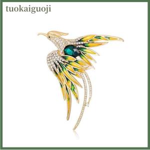 tuokaiguoji Elegant Multicolor Phoenix Brooch For Women Men Exquisite Rhinestone Beauty Flying Bird Brooch Fashion Jewelry Accessories Gifts