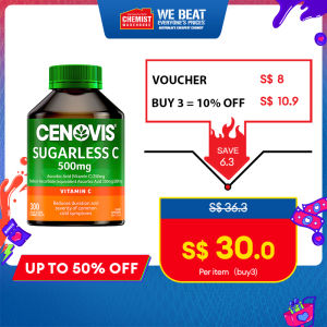 Cenovis Vitamin C 500mg Sugarless Chewable 300 Tablets Provide Support for Healthy Immune System Function Chemist Warehouse