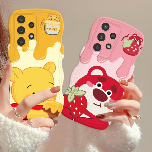 (Lokal Ready) Xinyu Casing hp Samsung A05S A05 A24 A13 A14 A04E A04S A03 A03S A50 A50S A30S A23 A22 A21S A12 A02S A11 A51 A10 A30 A52 A52S M12 A71 A53 A32 M23 5G A33 A73 Lembut kesing Kartun Winnie the Pooh Strawberry Bear Lotso Silikon Wavy Softcase