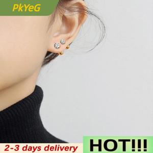 PkYeG 1 Piece 4 Prong Rhinestone Ear Studs Earrings For Women Men Tragus Cartilage Standard Lobe Jewelry Gift
