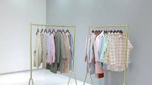FFBH Metal Stand Coating Racks Large Capacity Sturdy Display Clothing Rack Daily Bedroom Floor Hangers Multipurpose Home Furniture K6R8Z
